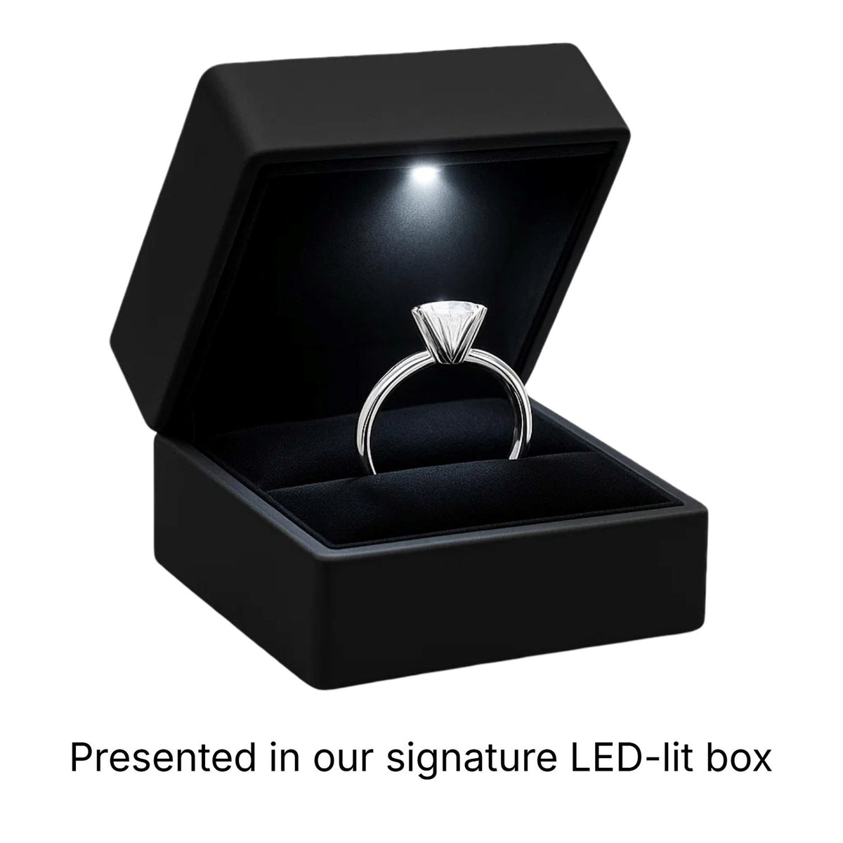3 Carat Princess Lab Grown IGI G/VS1 Diamond Solitaire Ring in 10K White Gold